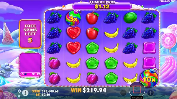 Sweet Bonanza 1000 bonus game multiplier dropdown